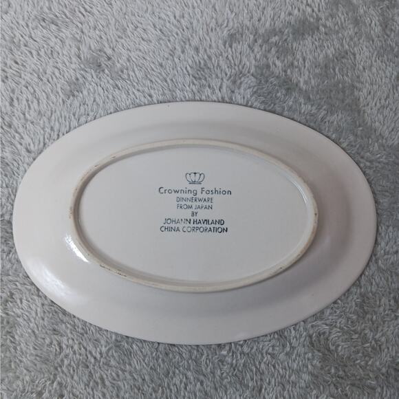 Johann Haviland Crowning Fashion Golden Band Vintage Gravy Boat with Underplate - Picture 4 of 12